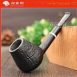 意大利 Vitale维塔莱石楠木烟斗 黑色喷砂04
