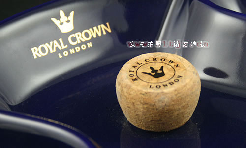 英国皇冠ROYAL CROWN骨瓷双斗烟灰缸(蓝色)-2