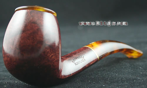 意大利莎芬石楠木烟斗|6件套装有盖光面677-1