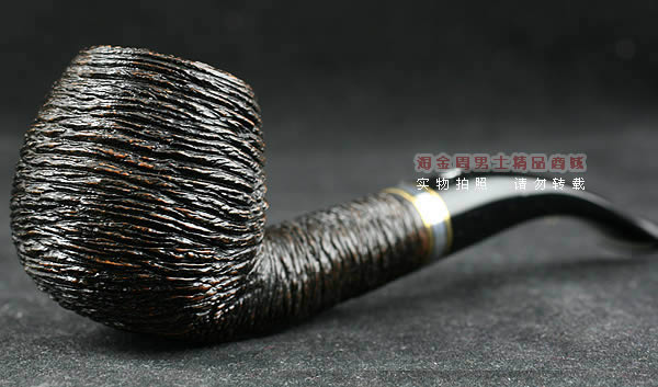 意大利沙芬石楠木烟斗|6件套金银圈粗面636-1