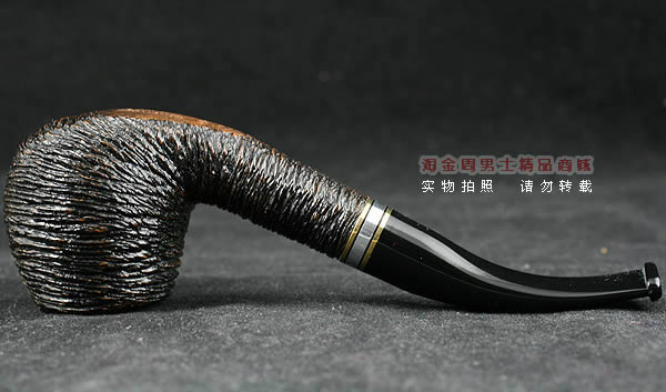 意大利沙芬石楠木烟斗|6件套金银圈粗面636-4