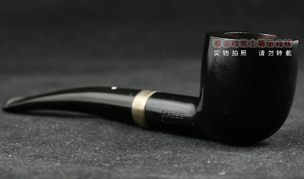 英国Dunhill登喜路石楠木烟斗|银圈黑色礼服DRESS 2406-2