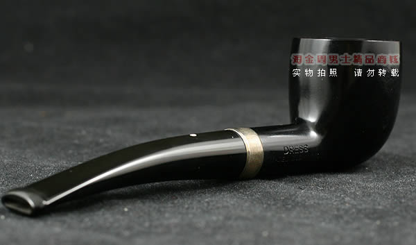 英国Dunhill登喜路石楠木烟斗|银圈黑色礼服DRESS 2406-3