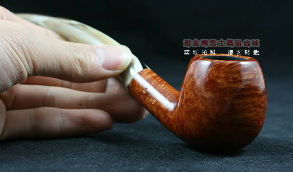 意大利沙芬石楠木烟斗|6件套金哥收藏光面浅色斗626-10