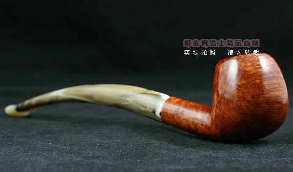 意大利沙芬石楠木烟斗|6件套金哥收藏光面浅色斗626-2