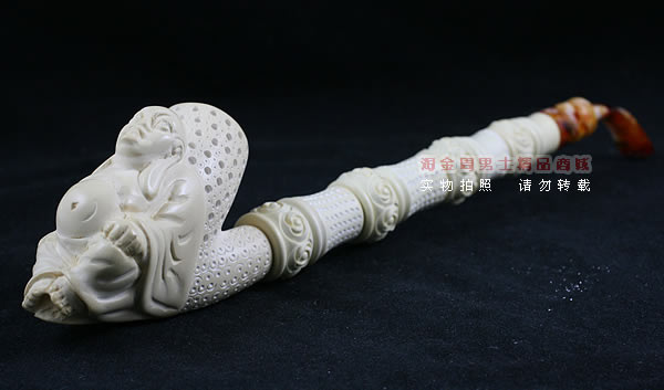 土耳其PAKTAS海泡石烟斗|6件套加长大号弥乐佛斗B-1