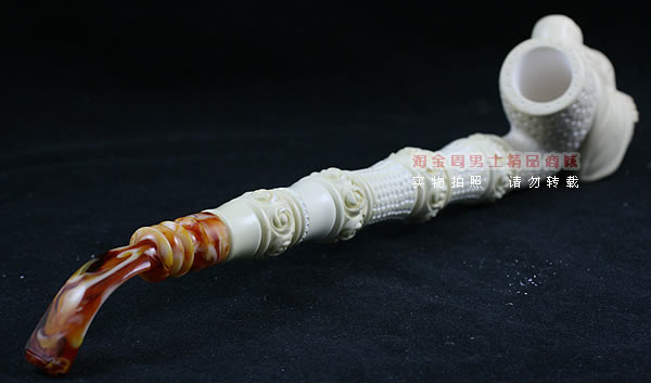 土耳其PAKTAS海泡石烟斗|6件套加长大号弥乐佛斗B-3