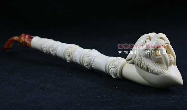 土耳其PAKTAS海泡石烟斗|6件套加长大号剑齿虎斗-2