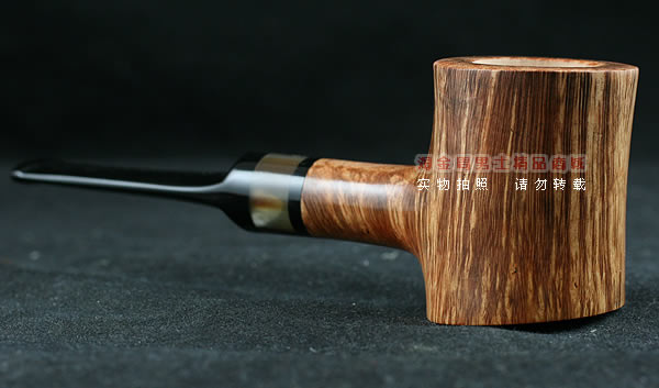 淘金周石楠木手工烟斗|直纹锤子斗107-2