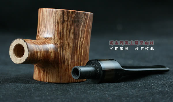 淘金周石楠木手工烟斗|直纹锤子斗107-7