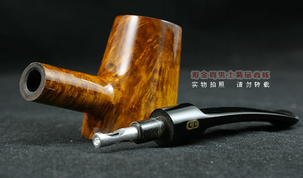 进口烟具 正品法国cc石楠木烟斗|五件套装锺子斗153原木色-7