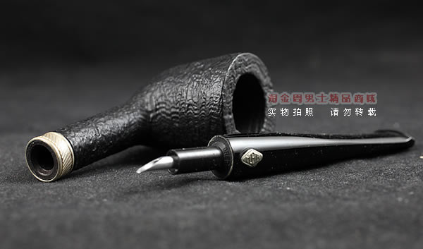 进口烟具◎正品意大利brebbia石楠木烟斗◎五件套装银圈喷砂4001-6