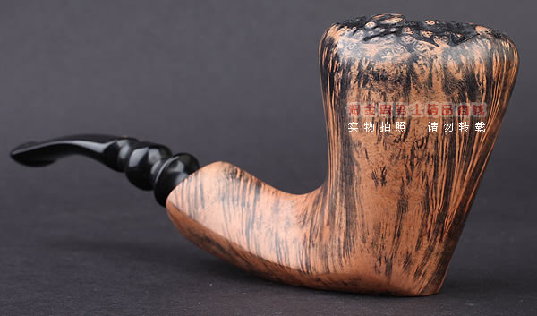 丹麦Erik Nording石楠木手工烟斗 FREEHAND DARK GRAIN 浅棕04-2