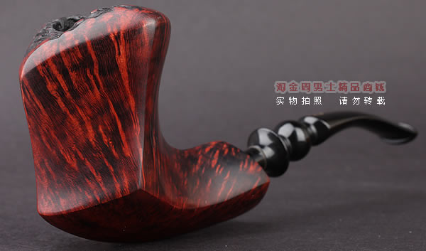 丹麦Erik Nording石楠木手工烟斗 FREEHAND ORANGE SMOOTH 酒红01-1