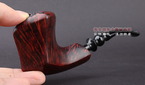 丹麦Erik Nording石楠木手工烟斗 FREEHAND ORANGE SMOOTH 酒红01-9