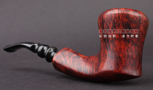丹麦Erik Nording石楠木手工烟斗 FREEHAND ORANGE SMOOTH 酒红02-2