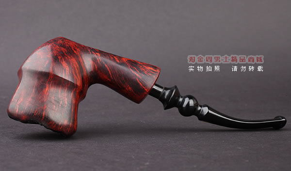 丹麦Erik Nording石楠木手工烟斗 FREEHAND ORANGE SMOOTH 酒红03-5