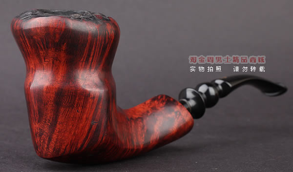 丹麦Erik Nording石楠木手工烟斗 FREEHAND ORANGE SMOOTH 酒红05-1