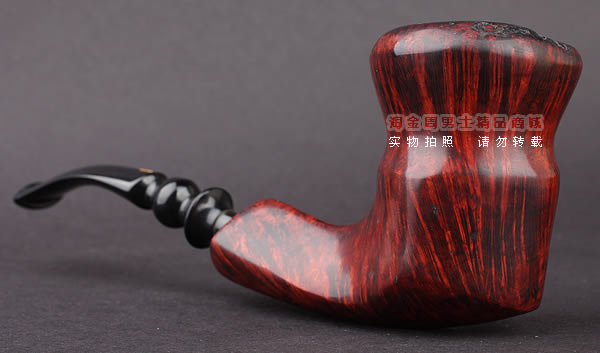 丹麦Erik Nording石楠木手工烟斗 FREEHAND ORANGE SMOOTH 酒红05-2