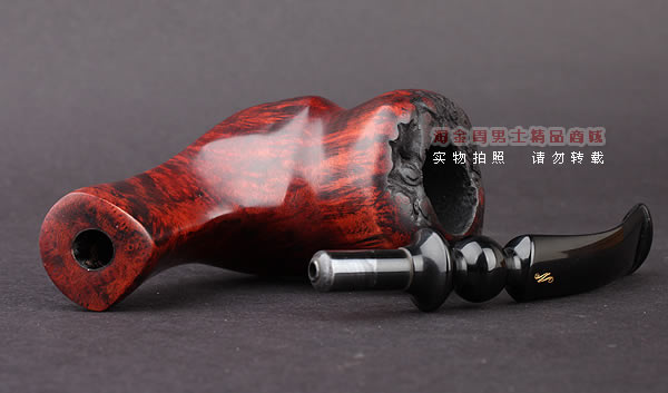 丹麦Erik Nording石楠木手工烟斗 FREEHAND ORANGE SMOOTH 酒红05-8