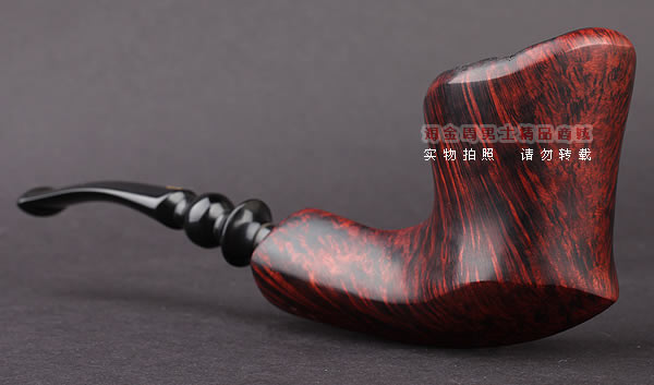 丹麦Erik Nording石楠木手工烟斗 FREEHAND ORANGE SMOOTH 酒红06-2