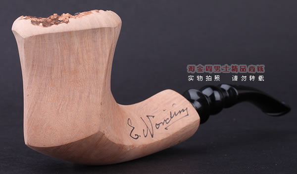 丹麦Erik Nording石楠木手工签名烟斗 SIGNATURE SMOOTH 原木06-1