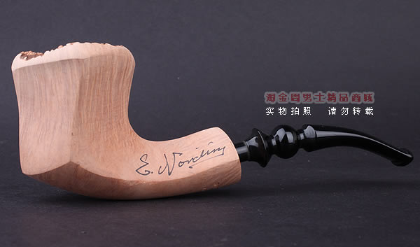 丹麦Erik Nording石楠木手工签名烟斗 SIGNATURE SMOOTH 原木06-4