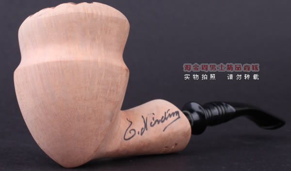 丹麦Erik Nording石楠木手工签名烟斗 SIGNATURE SMOOTH 原木07-1