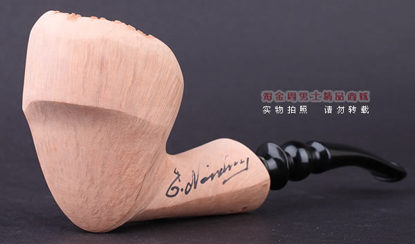丹麦Erik Nording石楠木手工签名烟斗 SIGNATURE SMOOTH 原木08-1