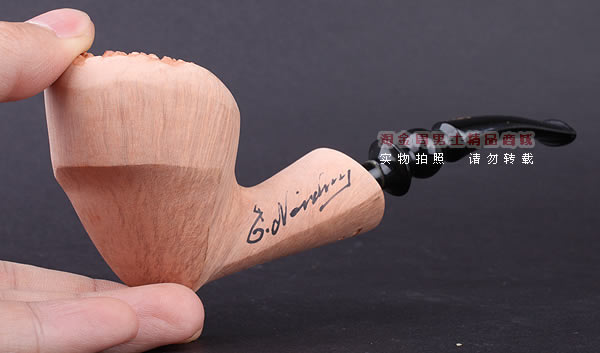 丹麦Erik Nording石楠木手工签名烟斗 SIGNATURE SMOOTH 原木08-10