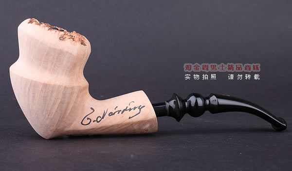 丹麦Erik Nording石楠木手工签名烟斗 SIGNATURE SMOOTH 原木12-4