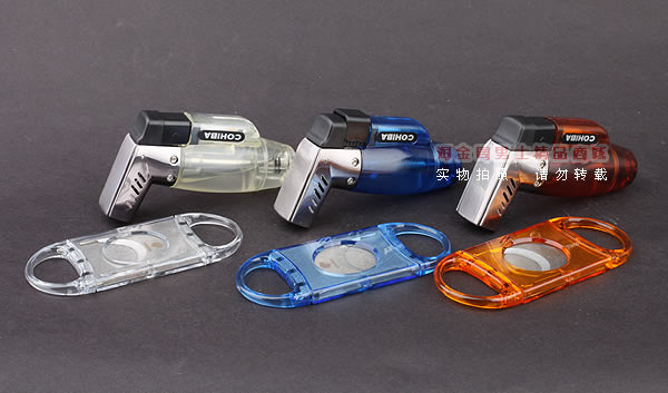 皇冠烟具 高希霸cohiba雪 茄剪打火机礼盒套装 火云40-8