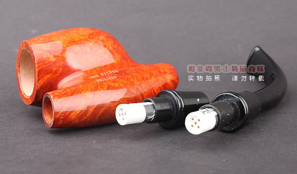 原装进口 正品意大利brebbia芭比石楠木烟斗 双滤芯精选斗-5