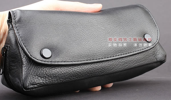 进口烟具 原装正品意大利lubinski真皮2斗烟斗皮包 I714 黑色-10