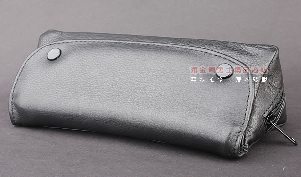 进口烟具 原装正品意大利lubinski真皮2斗烟斗皮包 I714 黑色-2