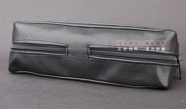 进口烟具 原装正品意大利lubinski真皮2斗烟斗皮包 I714 黑色-3