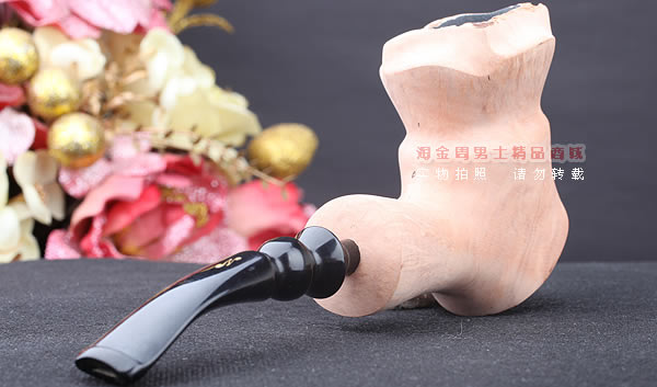 丹麦Erik Nording石楠木手工签名烟斗 STANDING 原木桌斗24-3