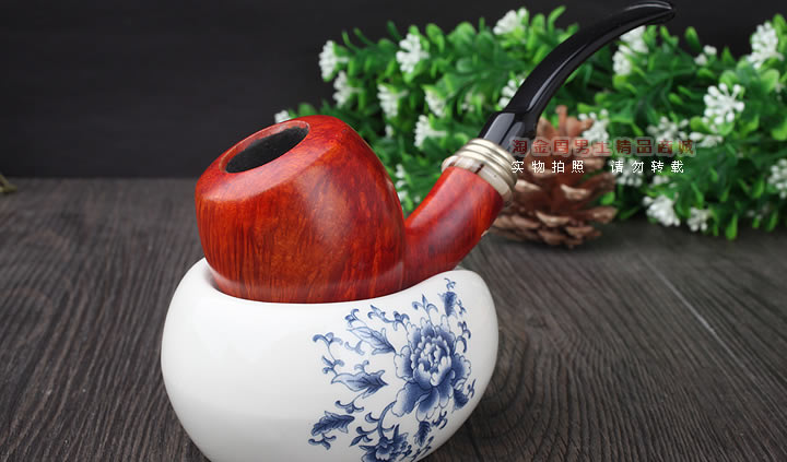 淘金周 青花瓷陶瓷烟斗架单斗架烟斗座-4