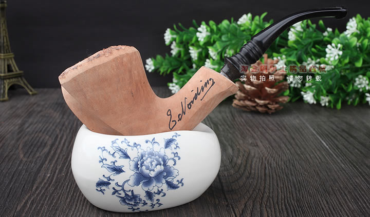 淘金周 青花瓷陶瓷烟斗架单斗架烟斗座-5