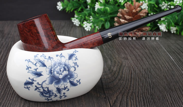 淘金周 青花瓷陶瓷烟斗架单斗架烟斗座-6