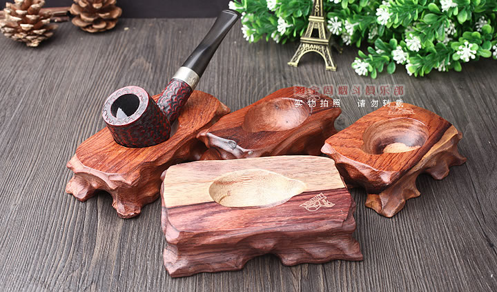 淘金周 花梨木烟斗架 单斗座 烟斗座 1斗-4