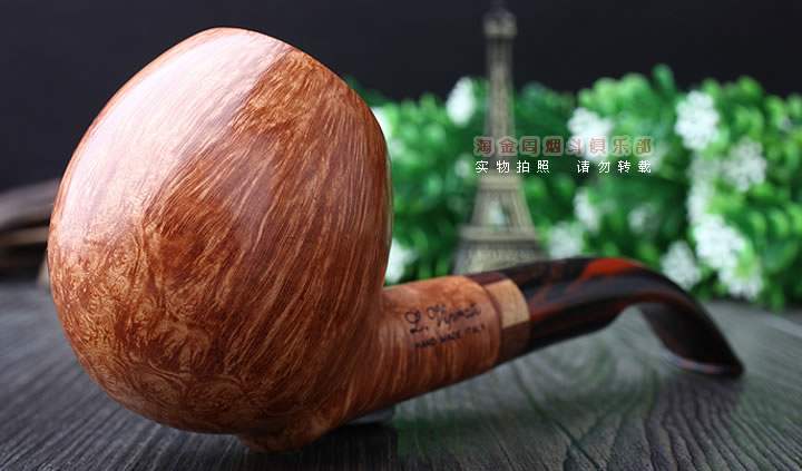 淘金周 意大利维布拉蒂Viprati VIP进口石楠木手工烟斗 大弯斗V24-1
