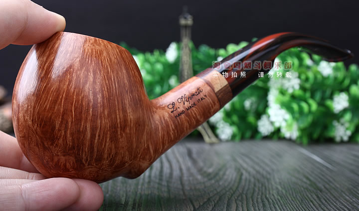 淘金周 意大利维布拉蒂Viprati VIP进口石楠木手工烟斗 大弯斗V24-11