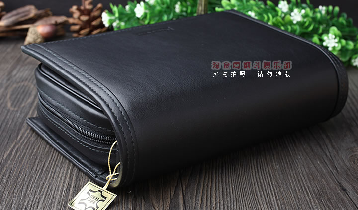 【淘金周】原装德国Martin Wess手工牛皮烟斗包 3斗包P107-3-2