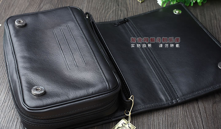【淘金周】原装德国Martin Wess手工牛皮烟斗包 3斗包P107-3-3