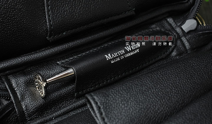 【淘金周】原装德国Martin Wess手工牛皮烟斗包 3斗包P107-3-7