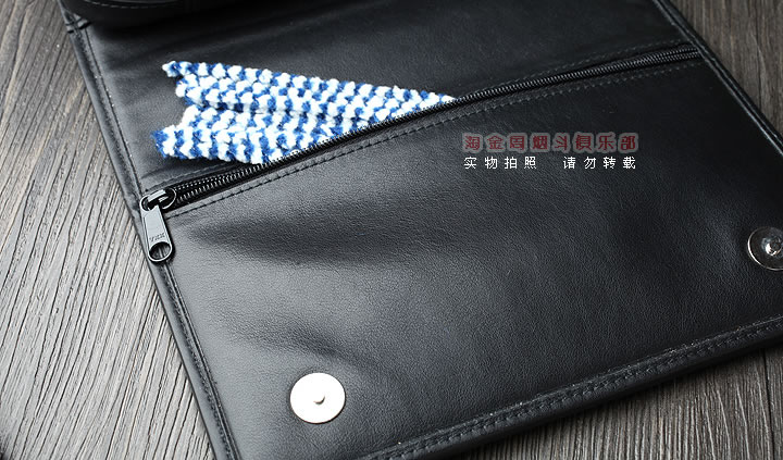 【淘金周】原装德国Martin Wess手工牛皮烟斗包 3斗包P107-3-8