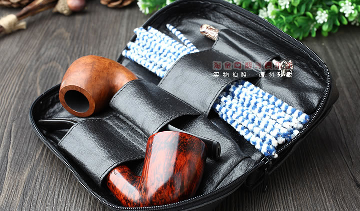 英国拉特雷RATTRAY'S 真皮烟斗包 烟丝包 两斗包 CP-2BK-RA-5