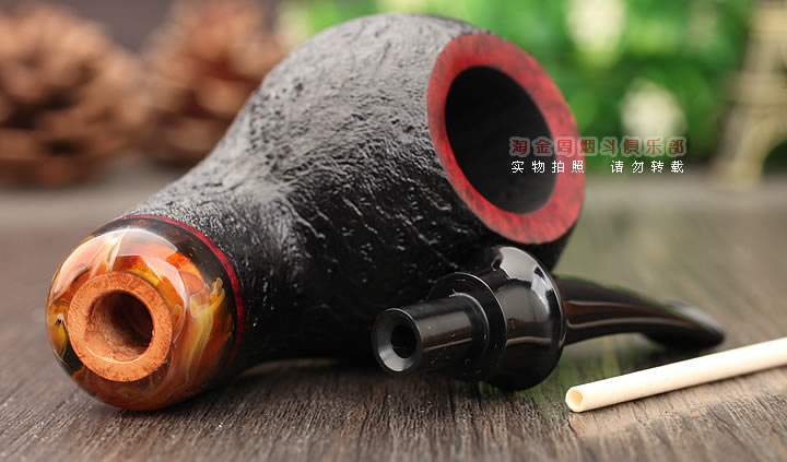 强推 齐国斌工作室 运动系列 石楠木烟斗 5件套装喷砂弯式苹果Q08-6