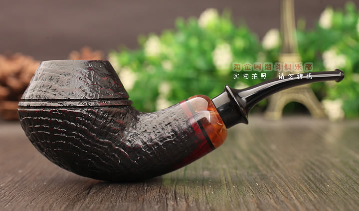 强推 齐国斌工作室 运动系列 石楠木烟斗 5件套装喷砂弯式牛头Q12-3